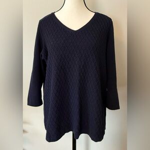 Talbots Navy Blue cotton Sweater